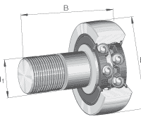 Направляющие ролики с цапфой KR52..-2RS