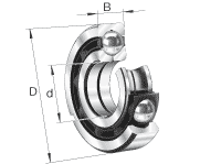 Шарикоподшипники радиально-упорные с четырехточечным контактом QJ2..-N2
