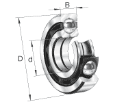 Шарикоподшипники радиально-упорные с четырехточечным контактом QJ2