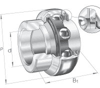 Закрепляемые подшипники GE..-KRR-B-2C